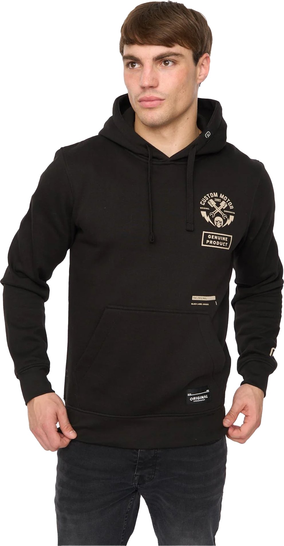 Crosshatch - "Moules" Kapuzenpullover für Herren (Schwarz)