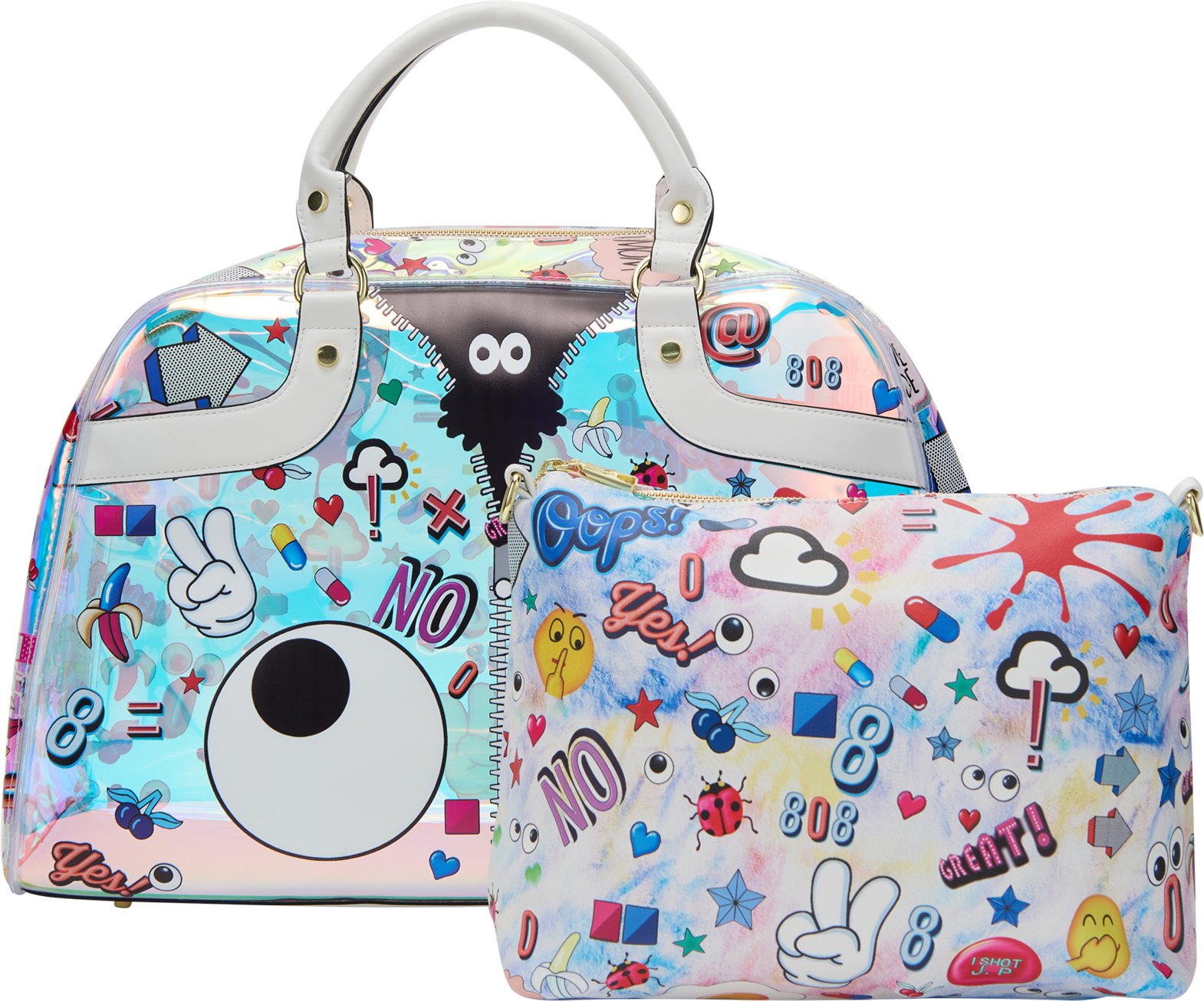 Mymo Handtasche Handtasche Frauen weiß mehrfarbig