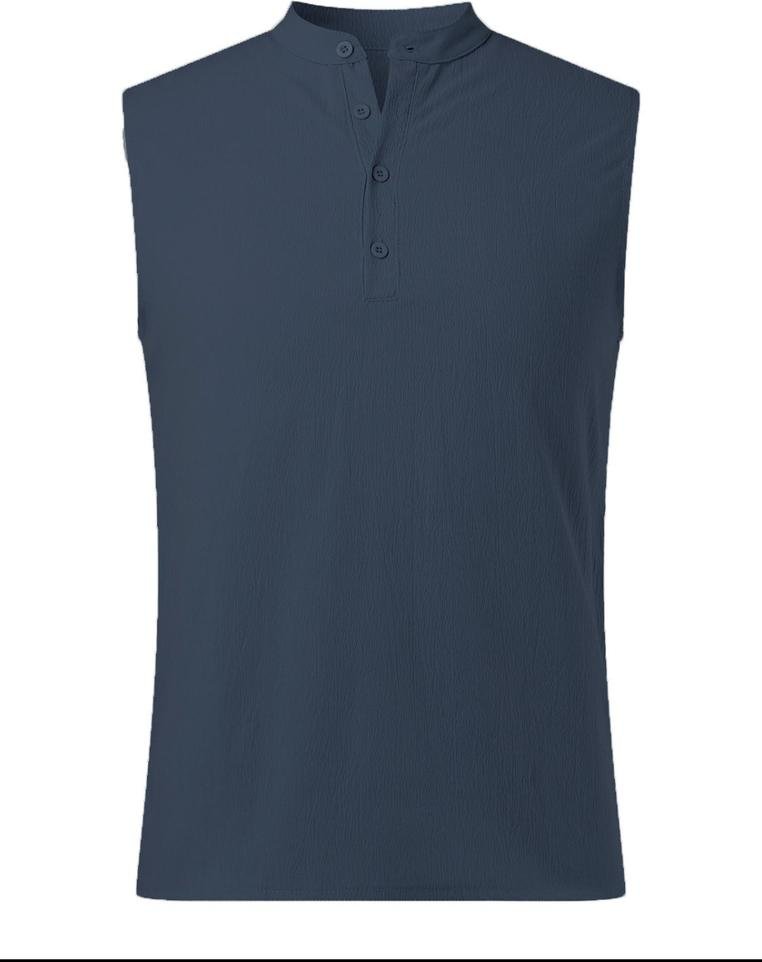 Thumbnail - Herren Tanktop mit Knopfdetails in Übergröße