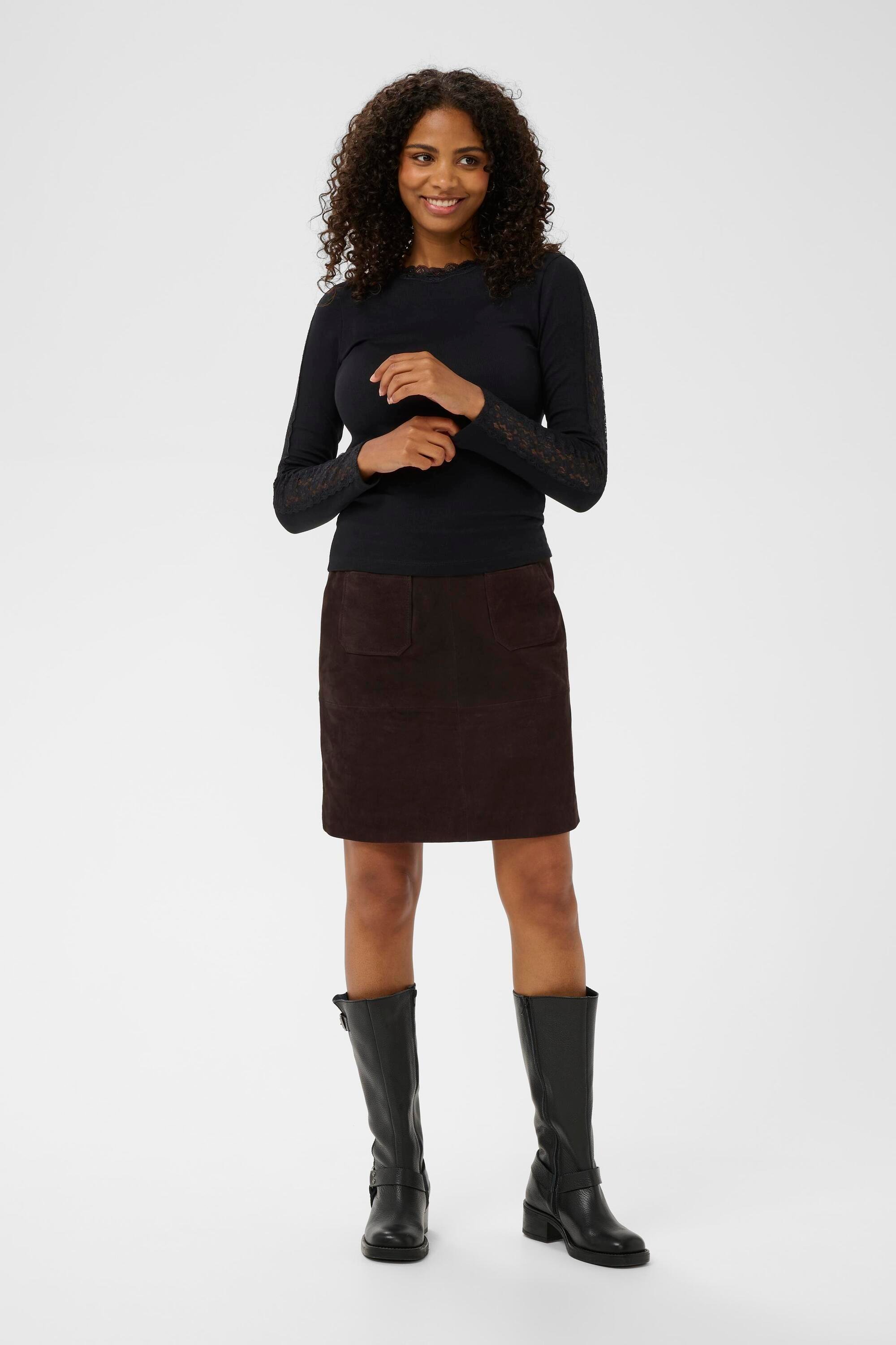 Langarm-Shirt KAginna Langarm-Shirt Tight fit black