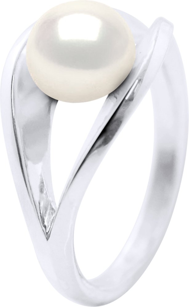 Ring echte Süßwasser-Zuchtperle Knopf 8-9 mm