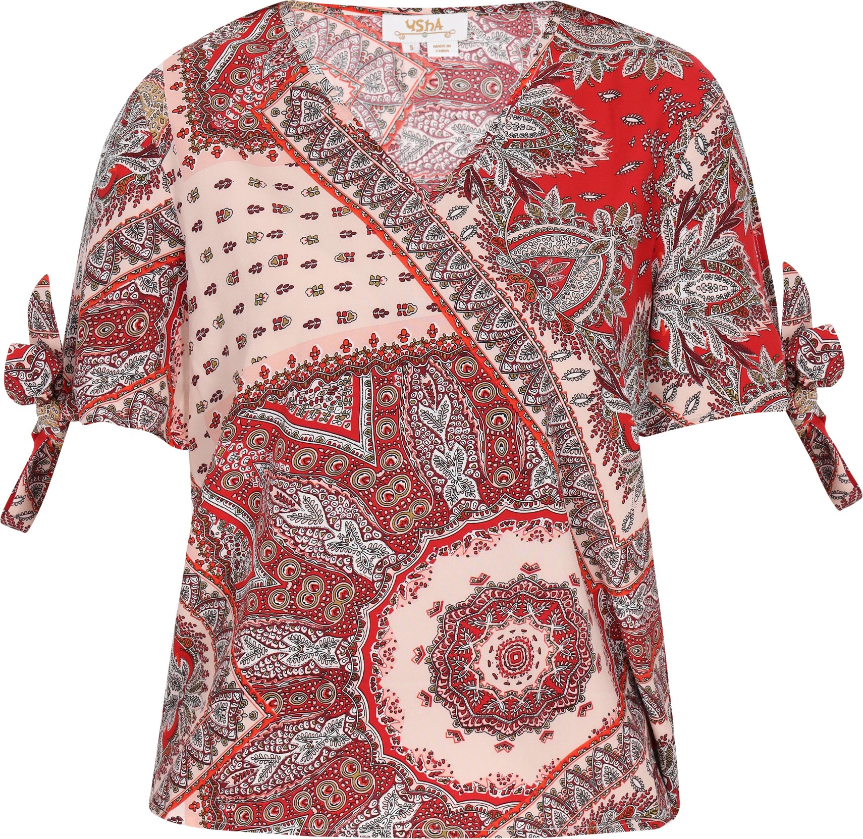 usha Bluse Frauen rot mehrfarbig