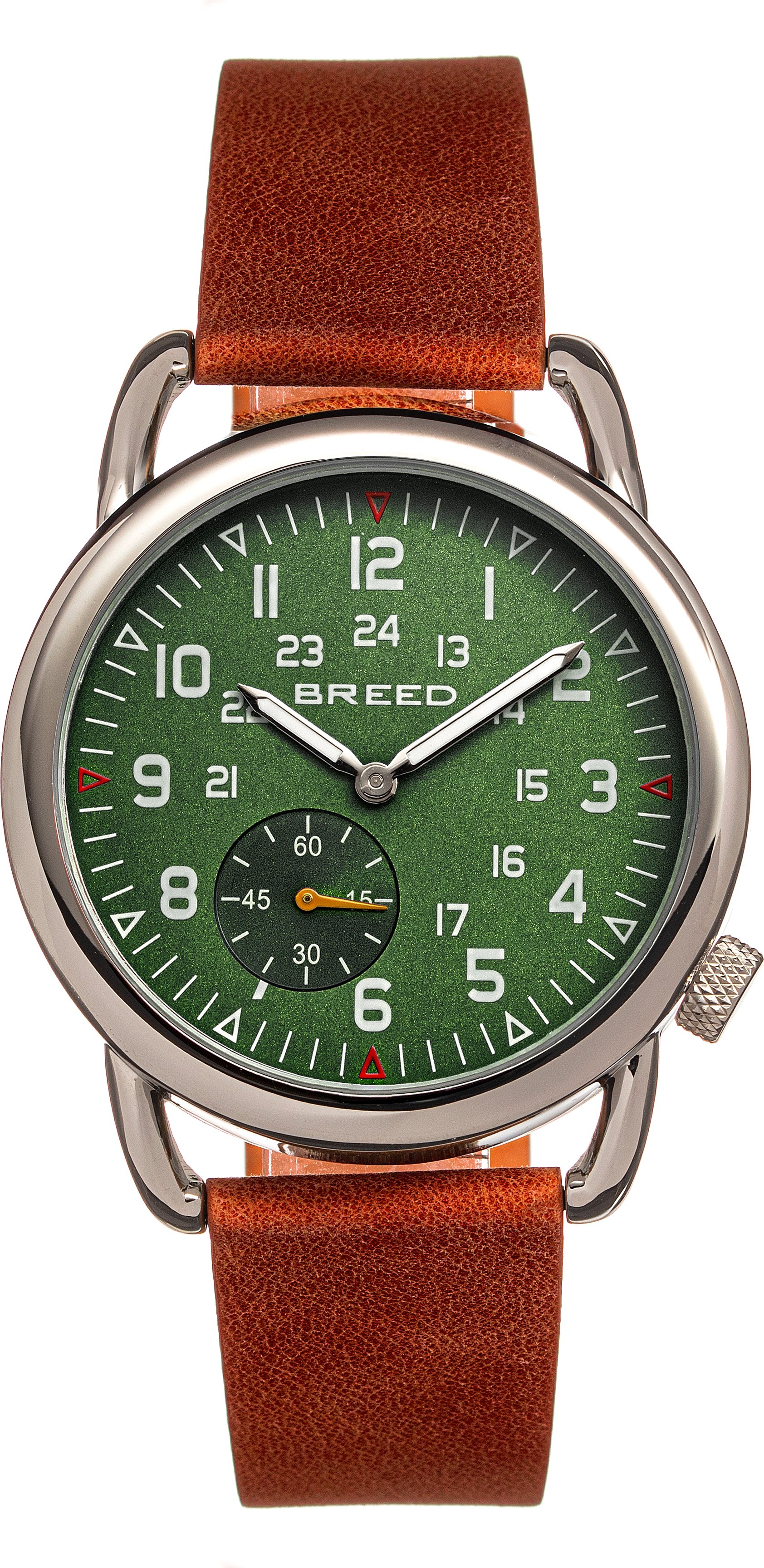 Montre à bracelet en cuir Breed Regulator avec deuxième sous-cadran