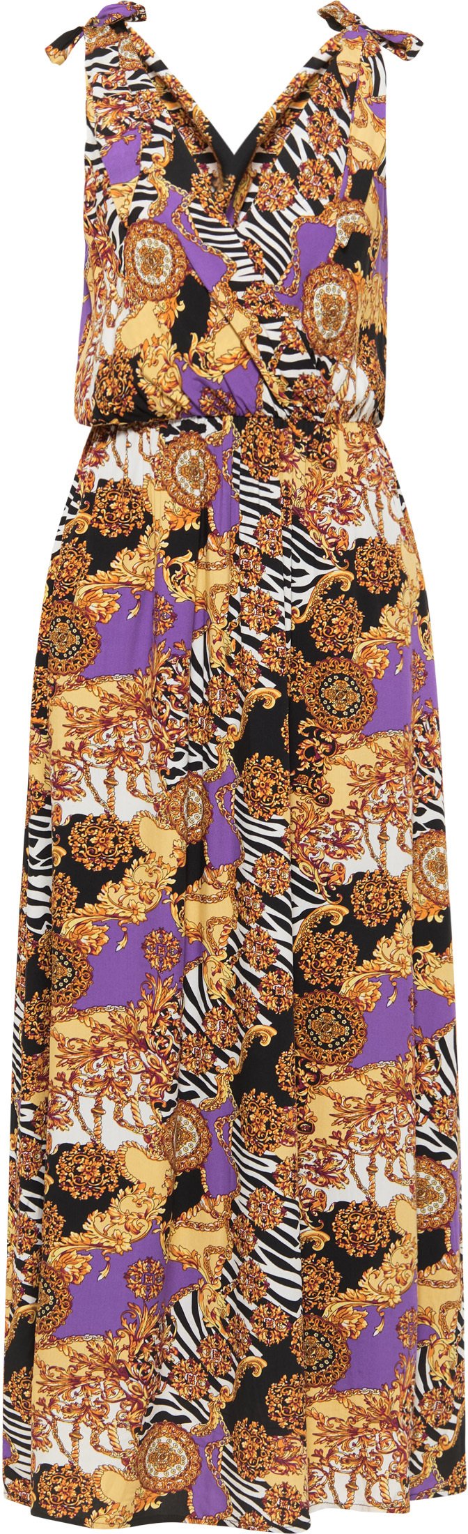 Faina Maxikleid mit Allover-Print Damen Orange Mehrfarbig