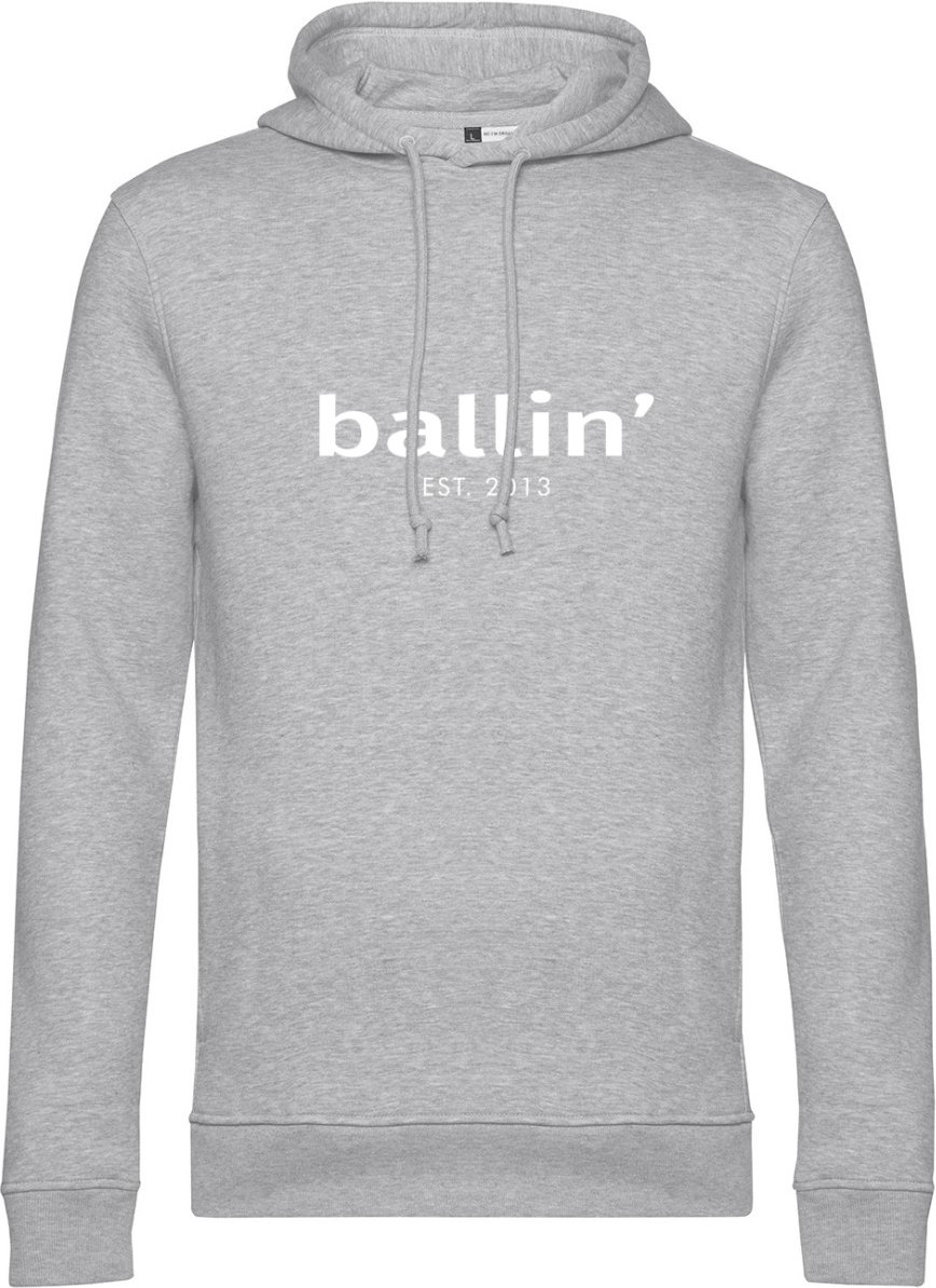 Basic Hoodie von Ballin Est. 2013 in der farbe Grau und in größe S.