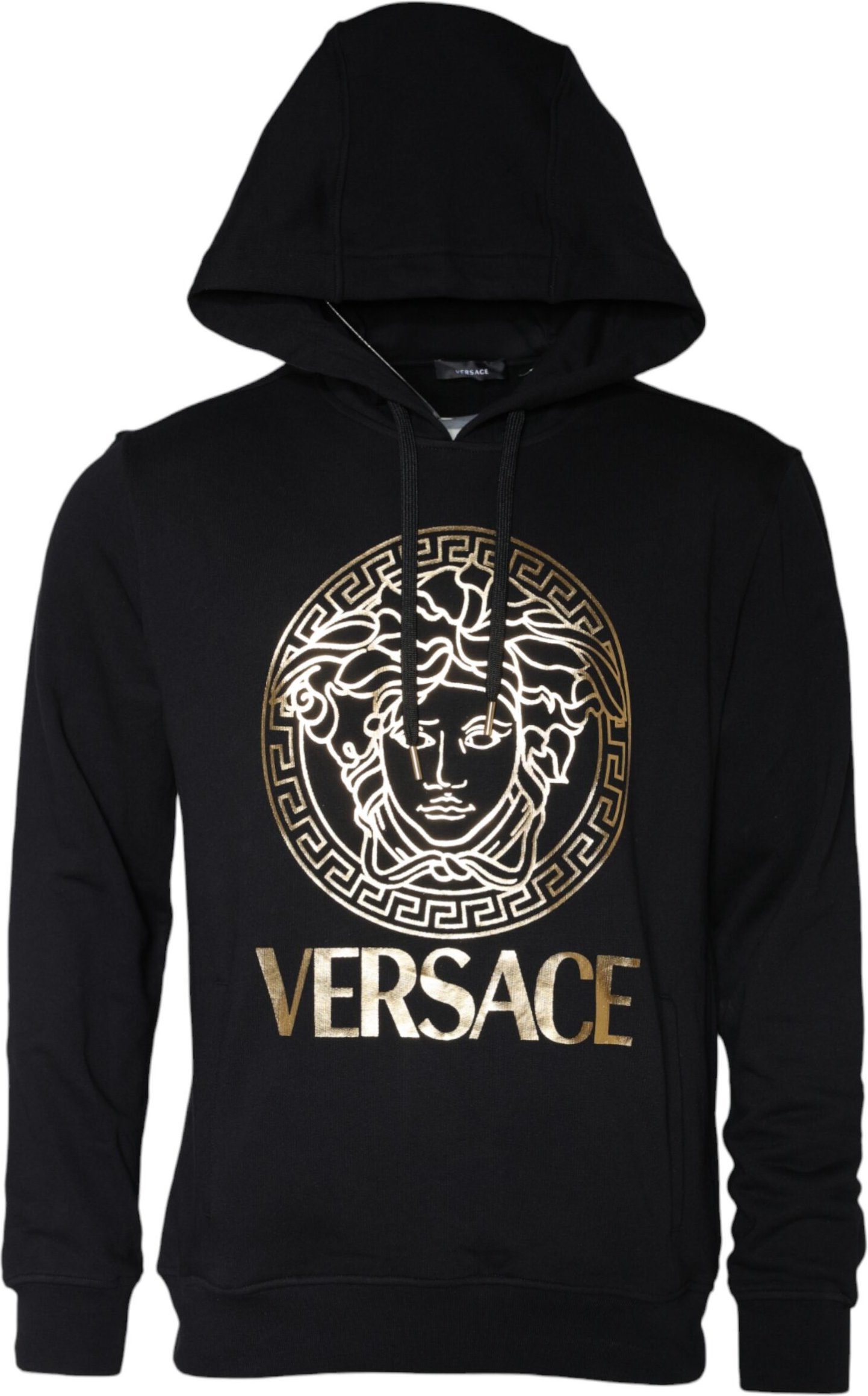 Medusa Kopf Hoodie Schwarz Gold