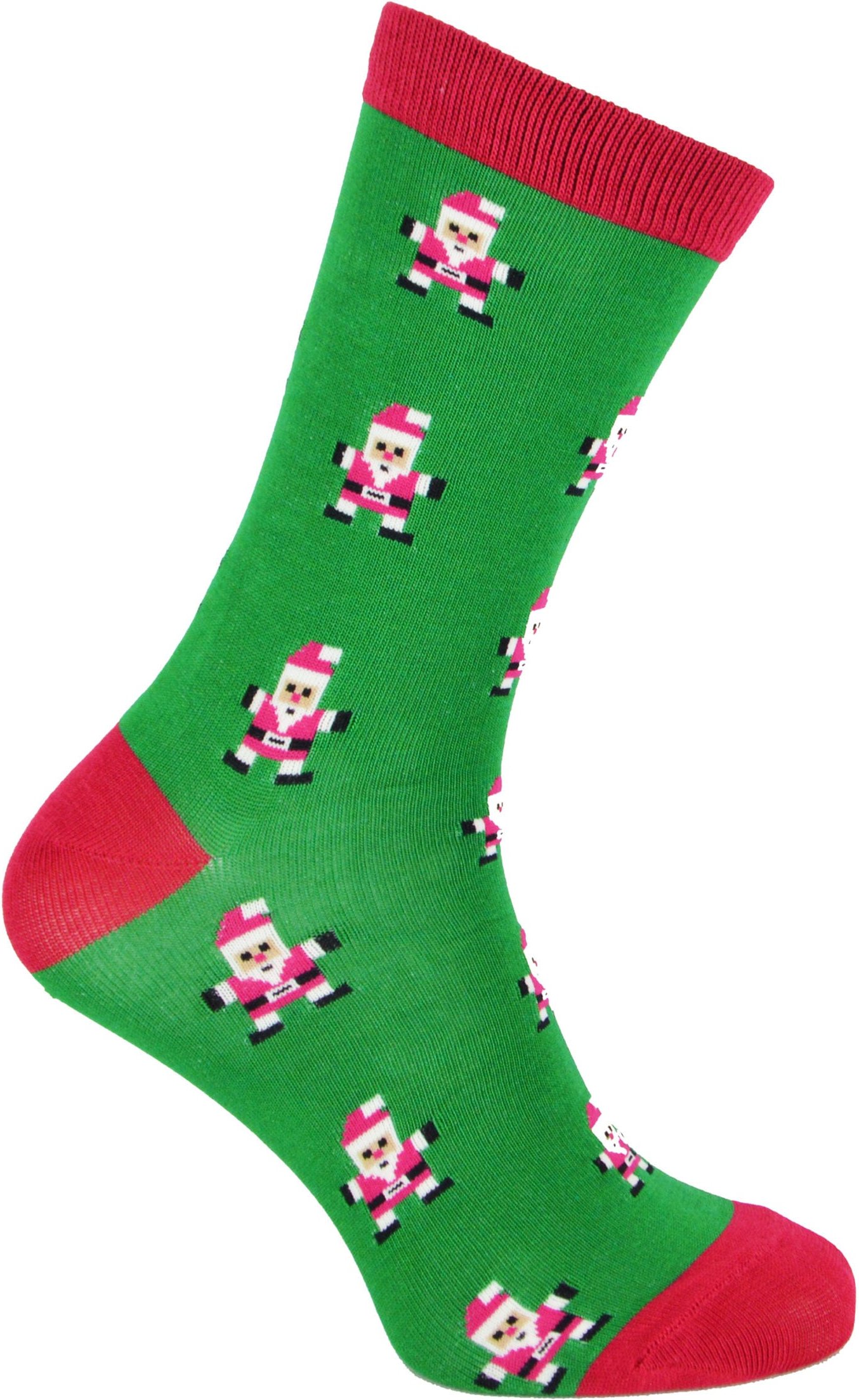 Herr Heron - Herren-Weihnachtssocken | Neuheit Bambus-Socken | Ruldoph & Santa gemusterte Socken | Geschenk für ihn - Sa...