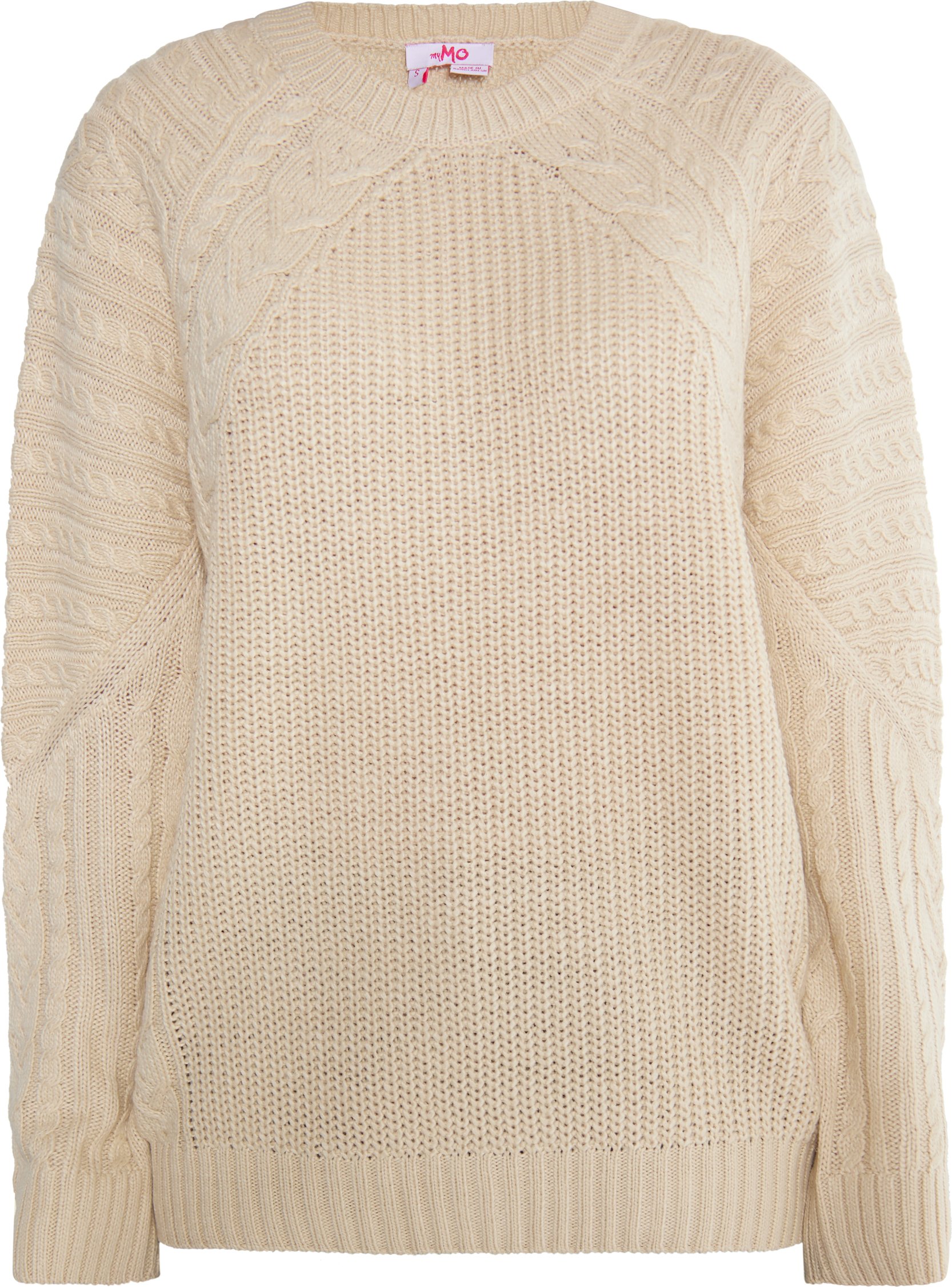 Mymo Strickpullover Damen Creme