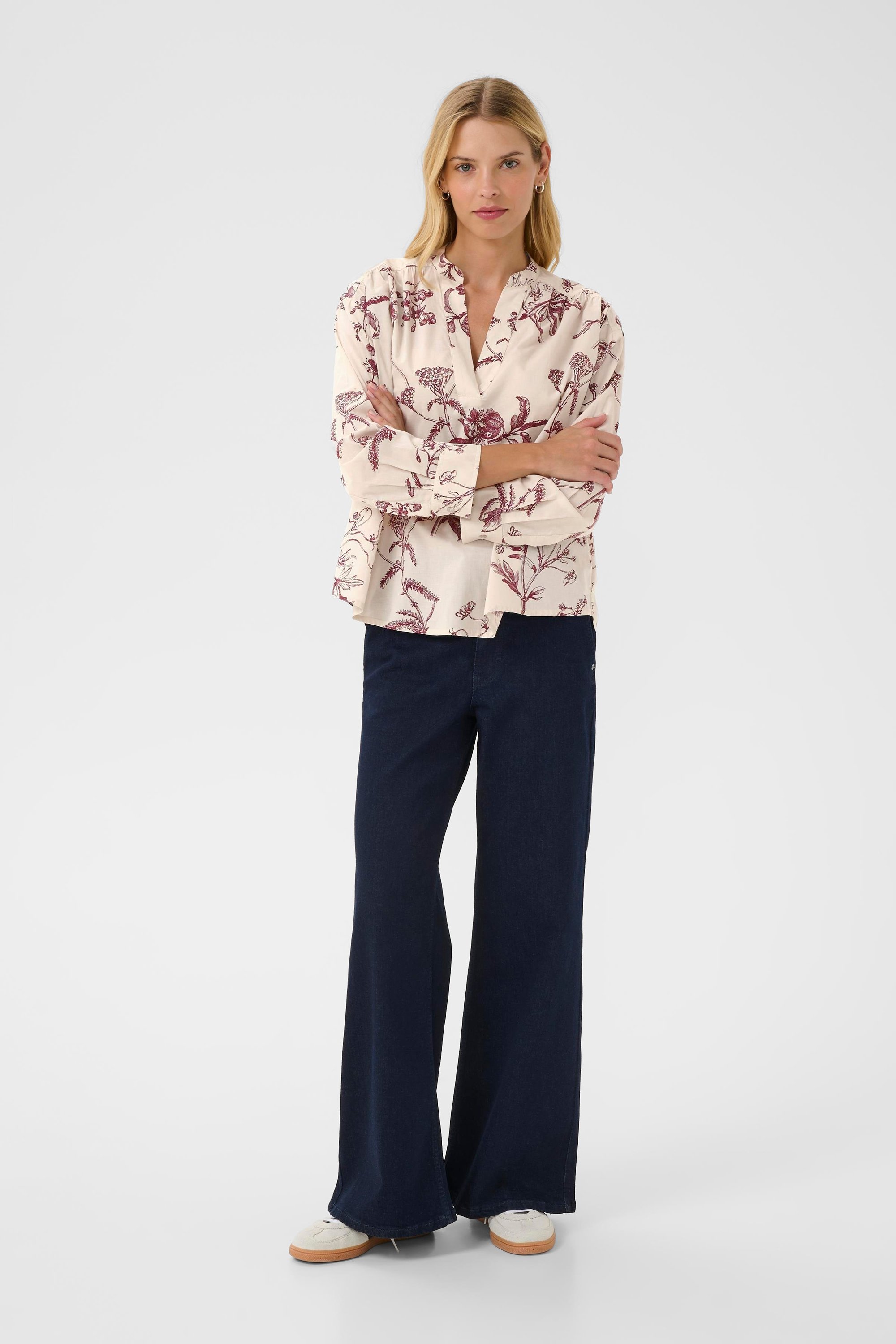 Kurzarm-Bluse NatalePW Oversize fit bordo