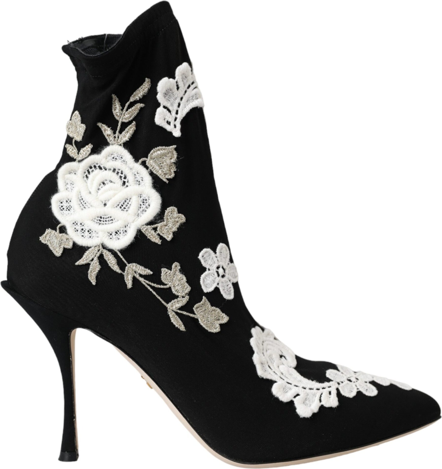 Blumenbestickte Stiefeletten