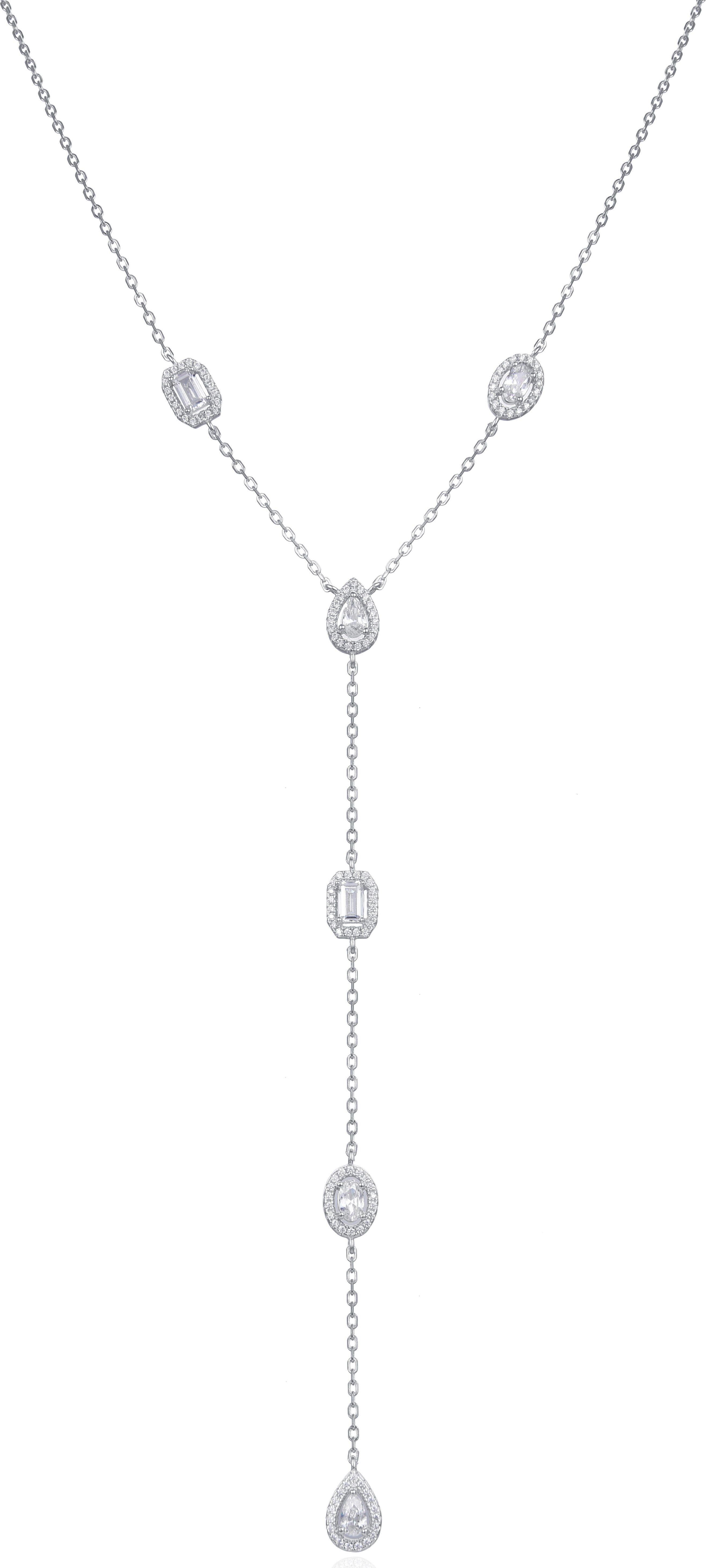 Gena.paris 'Gabriella' Damen 925 Sterlingsilber Halskette - Silber GC1580-W