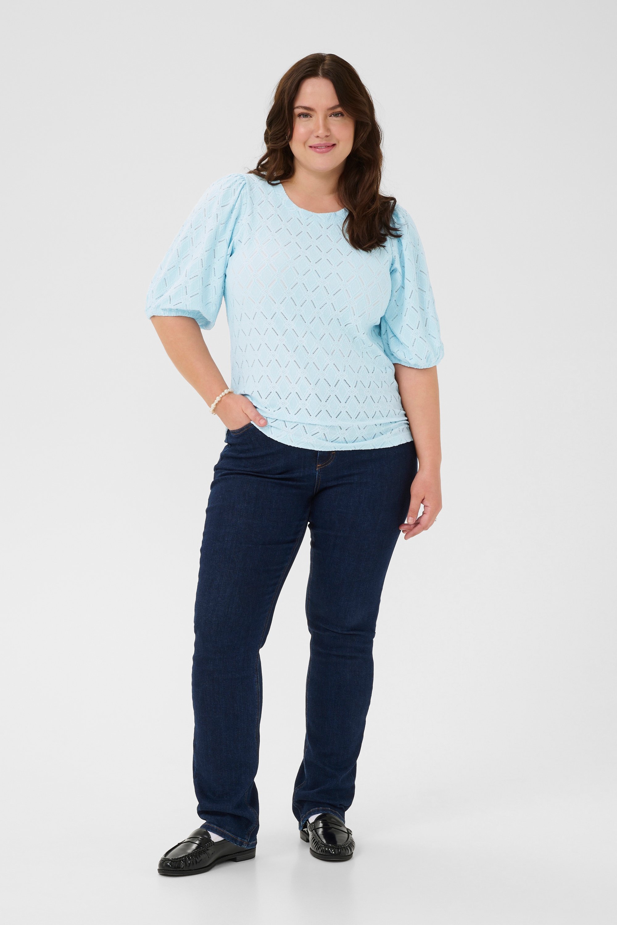 Kurzarm-Bluse Regular fit Nantucket Breeze pale blue