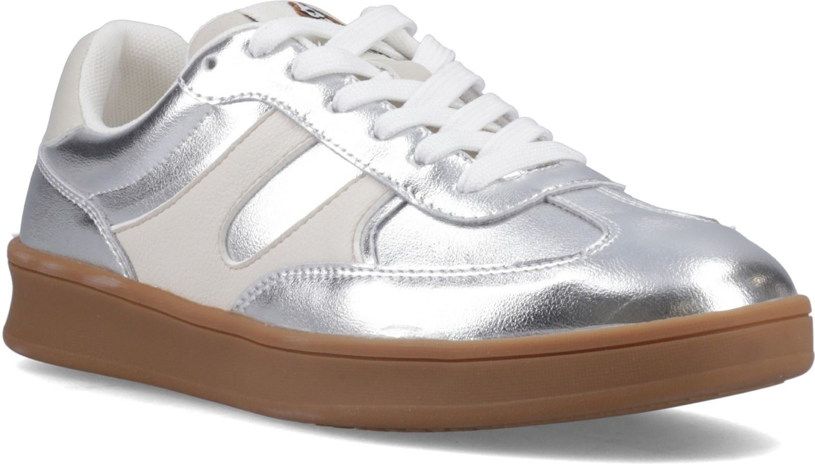 Hush Puppies Maura Wildleder Damen Silber Sneakers