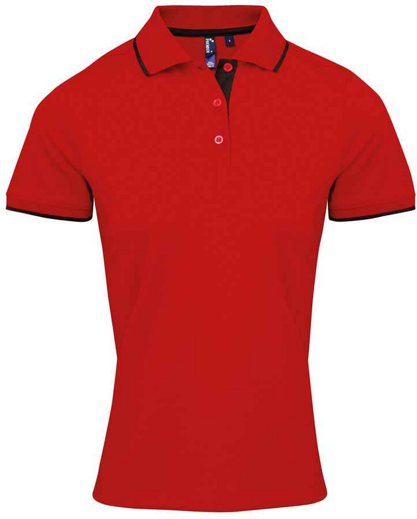 Premier - "Coolchecker" Poloshirt für Damen (Rot/Schwarz)