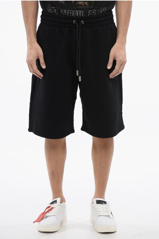 Jogginghemden aus gebürsteter Baumwolle mit SCRIBBLE-Stickerei in Schwarz