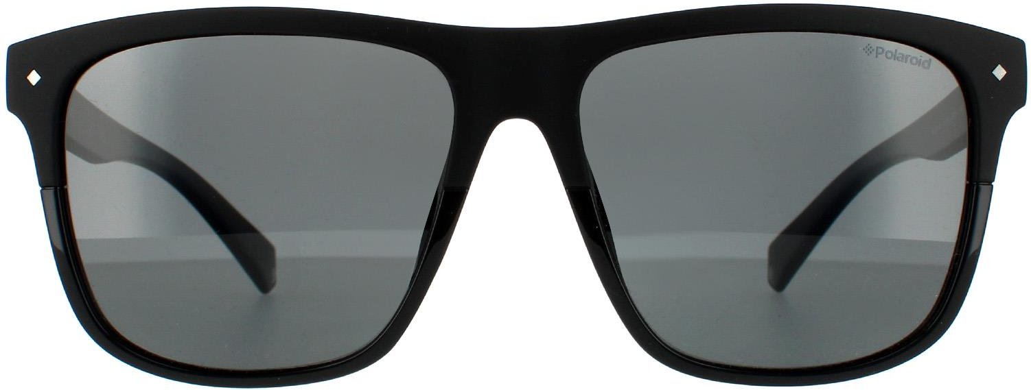 Polaroid Square Mens Schwarz Grau Polarisierte Sonnenbrille