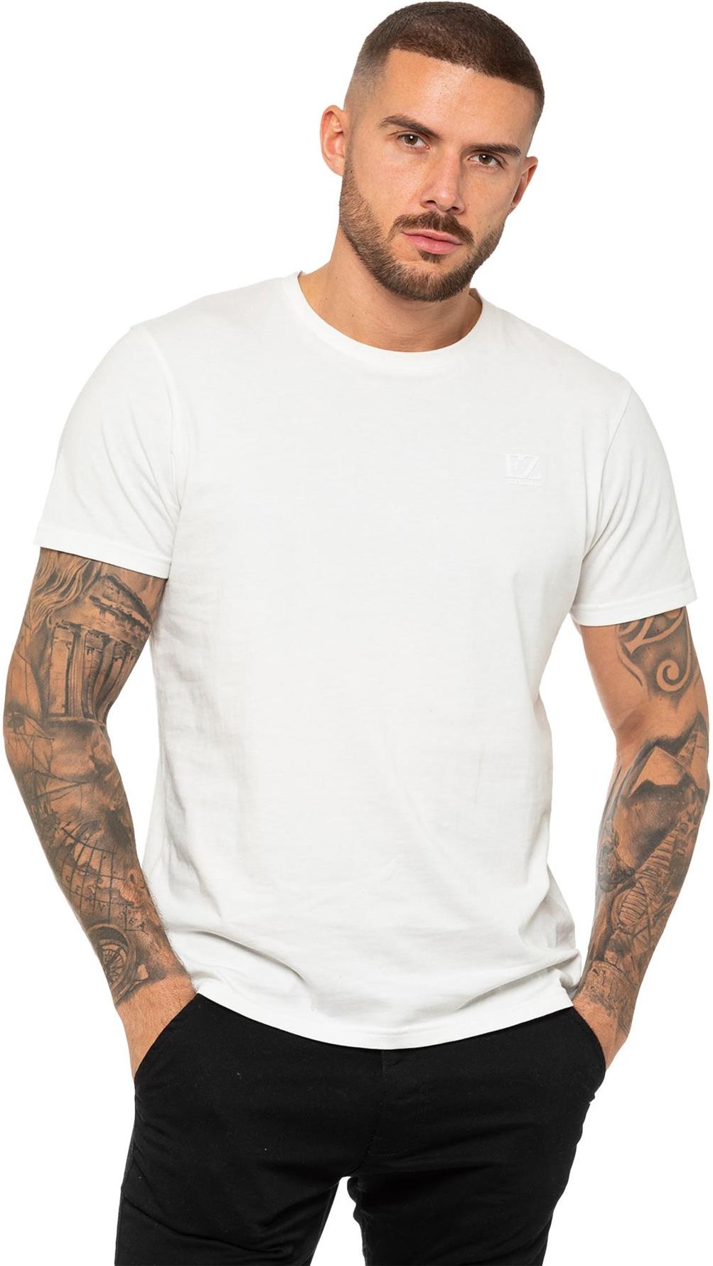 Enzo | Herren T-Shirt mit Rundhalsausschnitt - Weiß