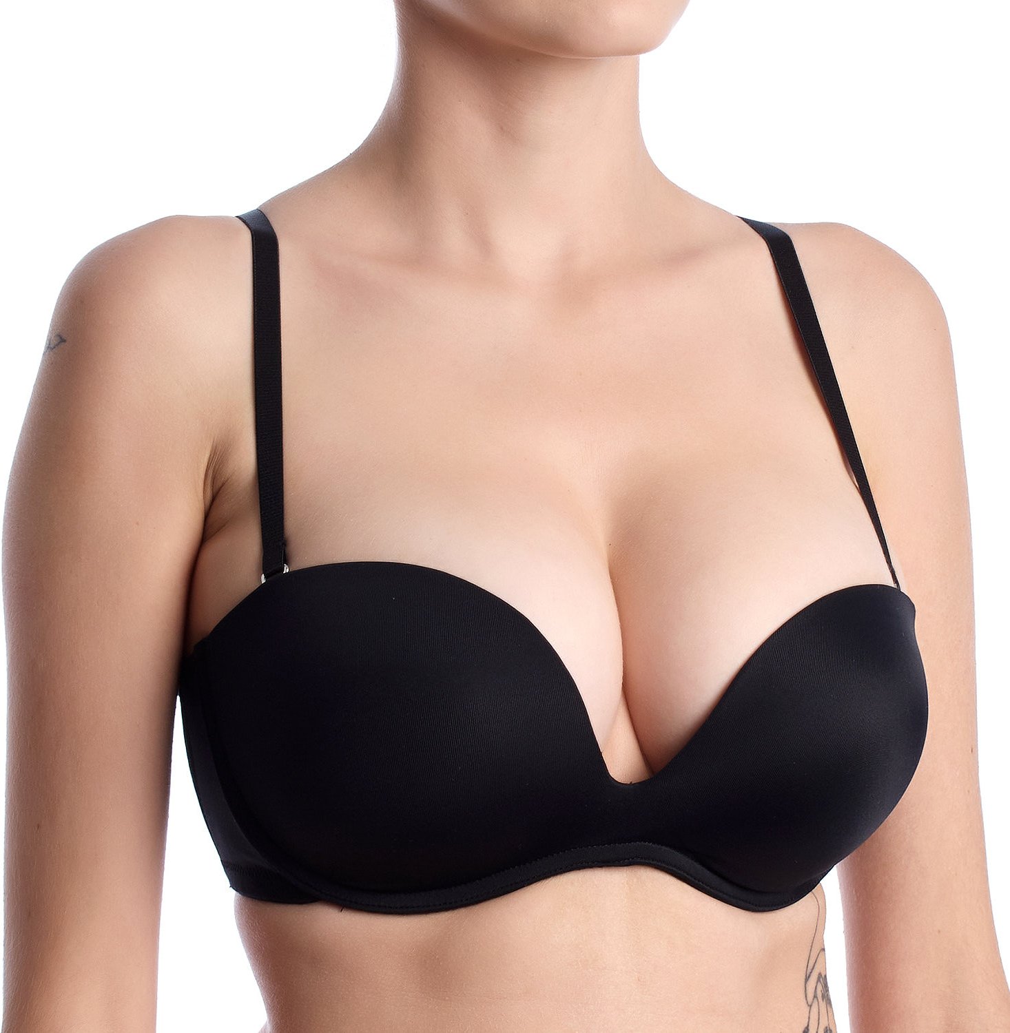 FREEPLUS Damen Push-Up BH ohne Bügel