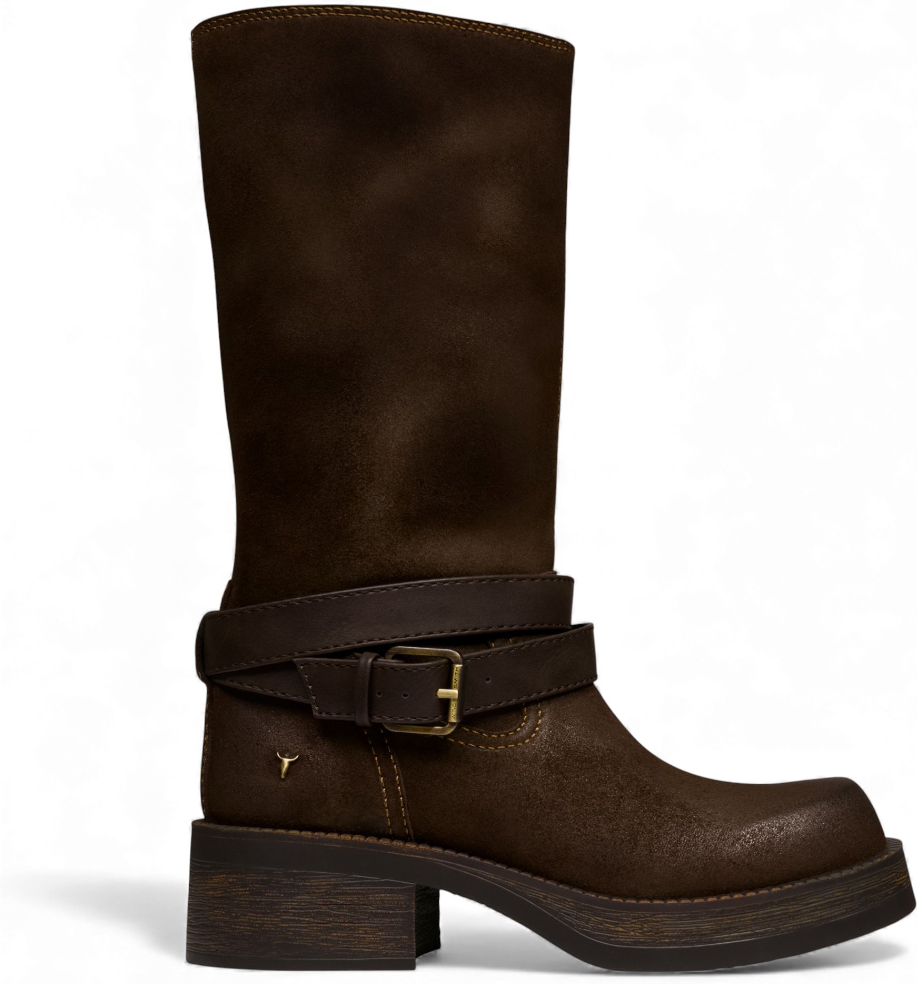 Windsorsmith Damen Brownie Wildleder-Westernreitstiefel, mittelhoch - Gotcha
