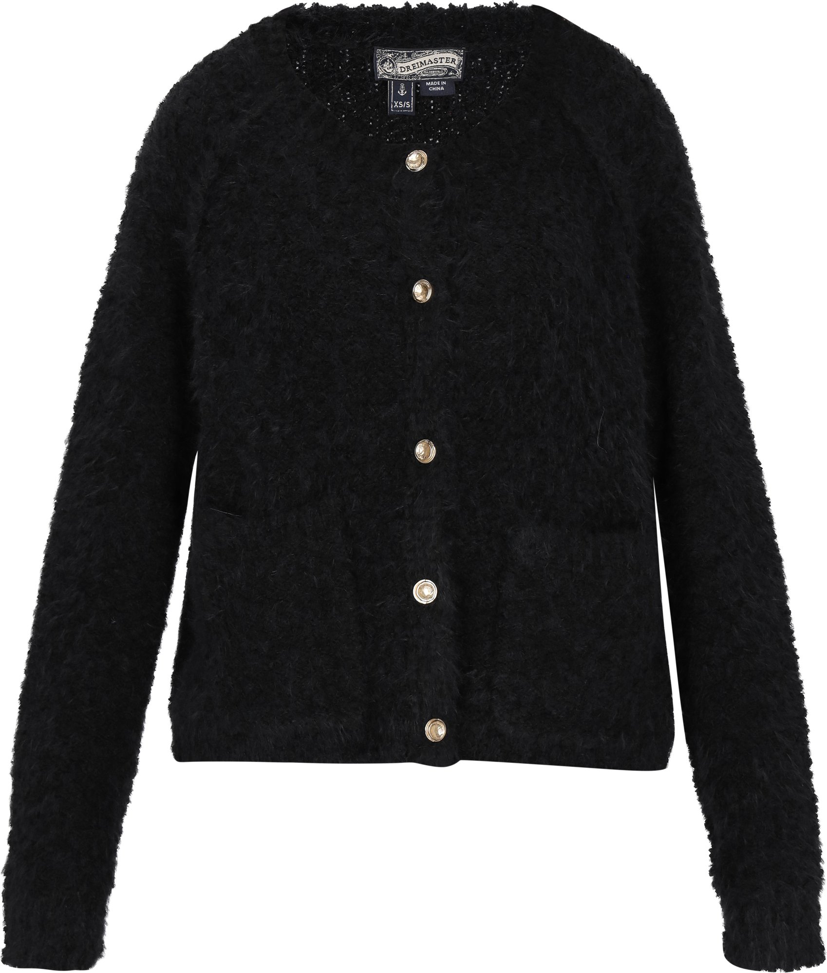 Thumbnail - Dreimaster Strickjacke Frauen Schwarz