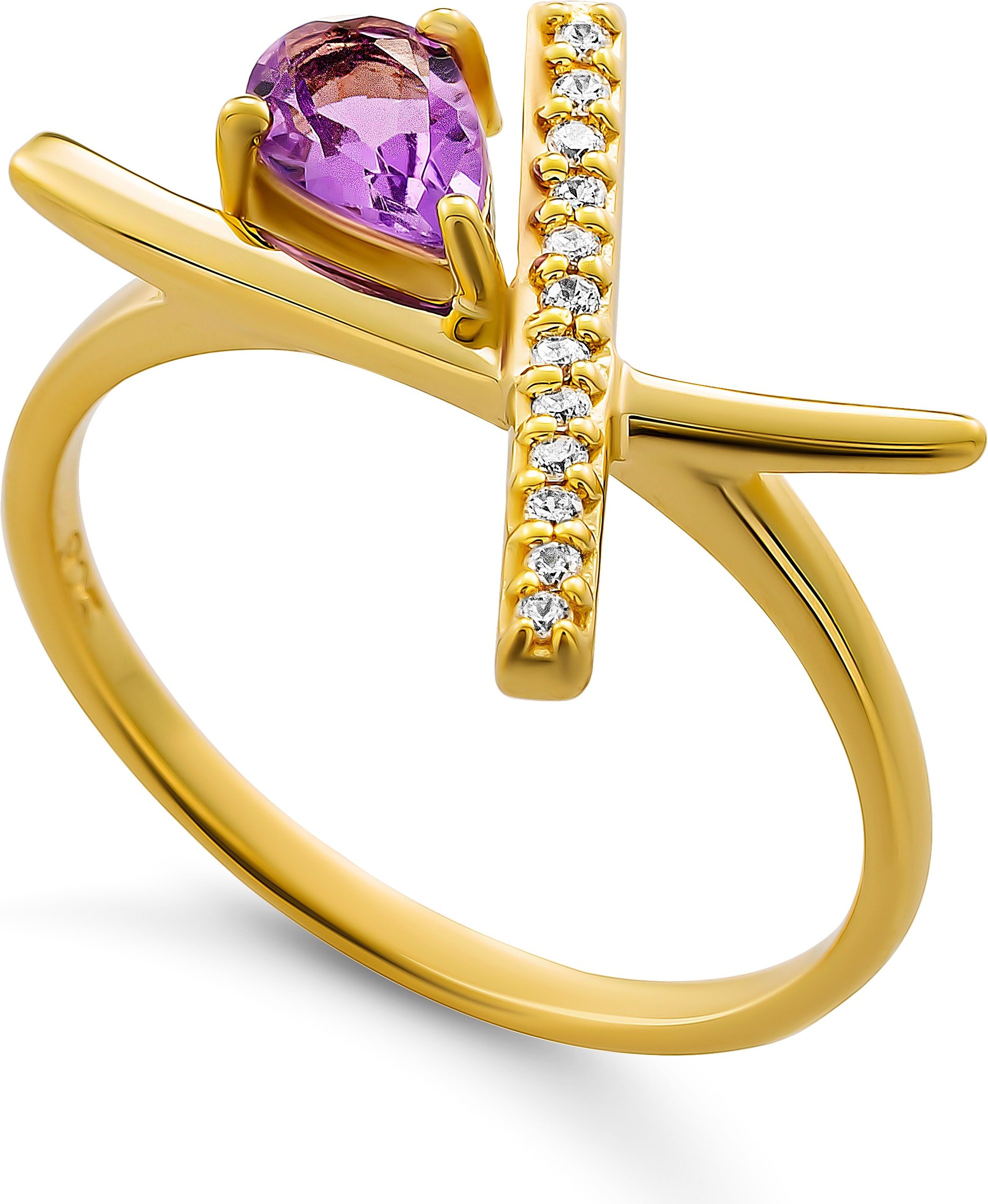 Orphelia 'Charlotte' Damen-Ring aus 925er Sterlingsilber – Gold ZR-7580/A