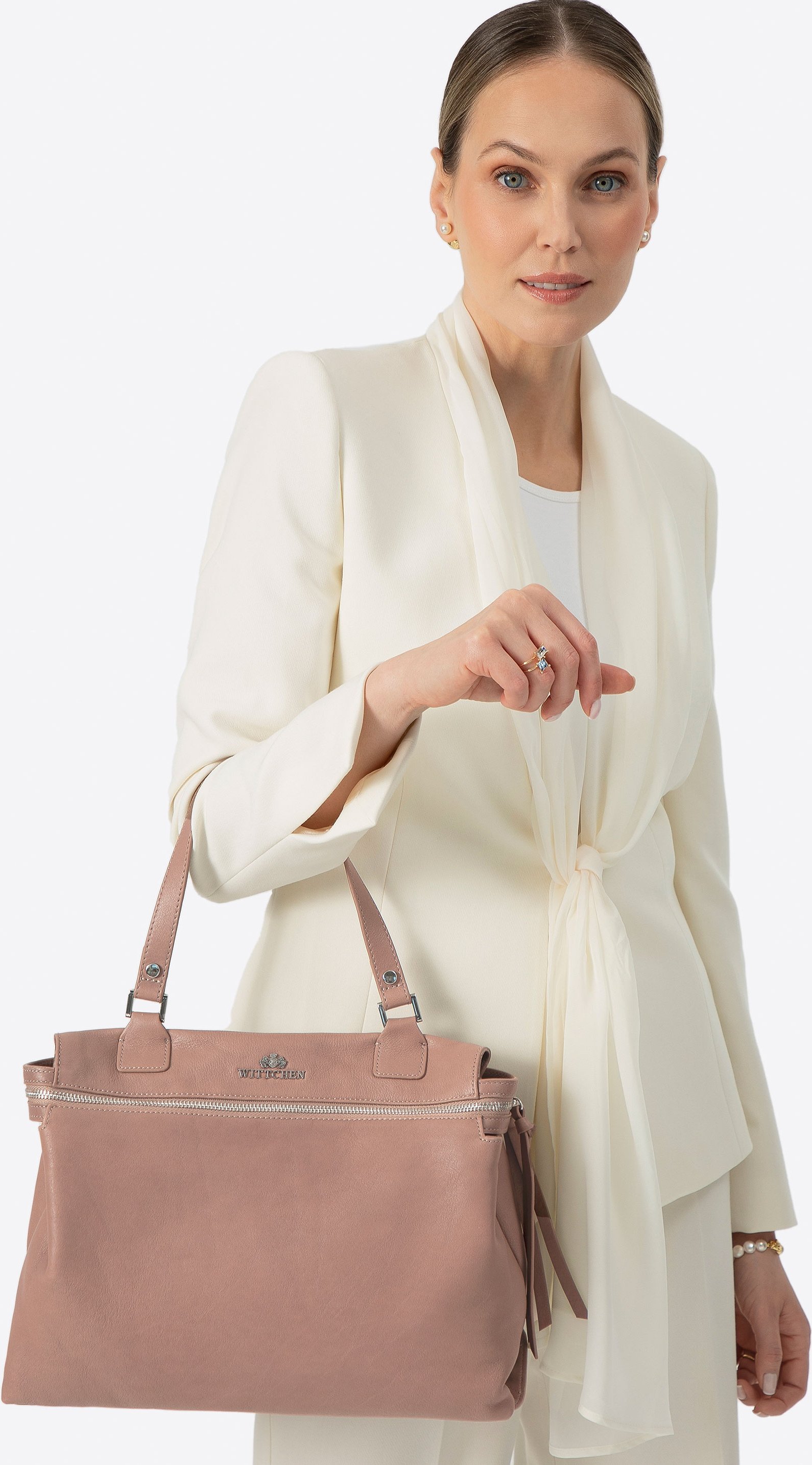 Wittchen Damen-Etui aus Naturleder, beige