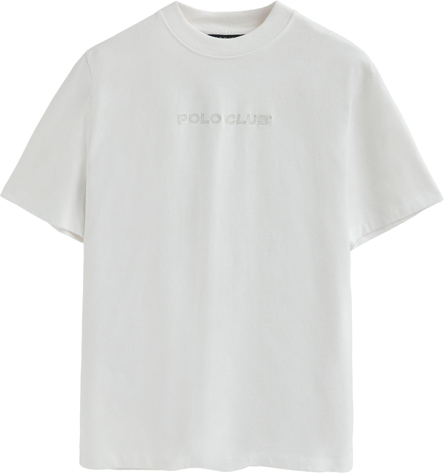 T-Shirt JK weiß mit Polo Club-Logo in Kontrastfarbe