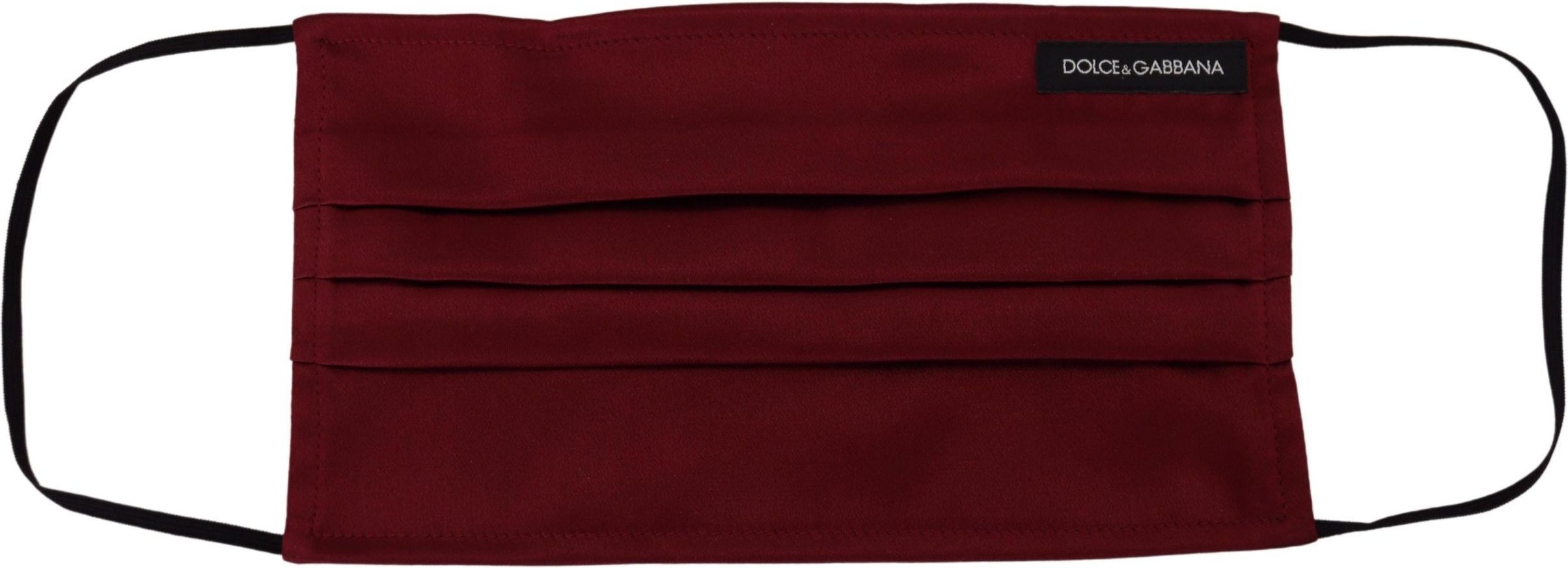 Dolce & Gabbana Elegante Seiden-Faltenmaske in Kastanienbraun für Frauen