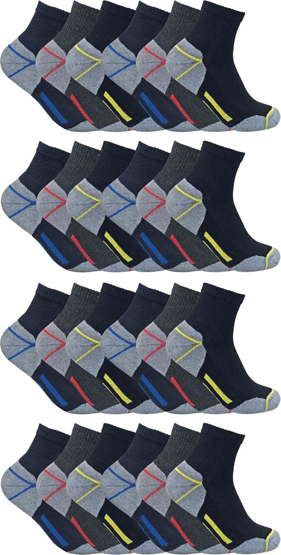 Thumbnail - 24 Paar Herren Multipack Ultimative Baumwollreiche Arbeitskurze Socken