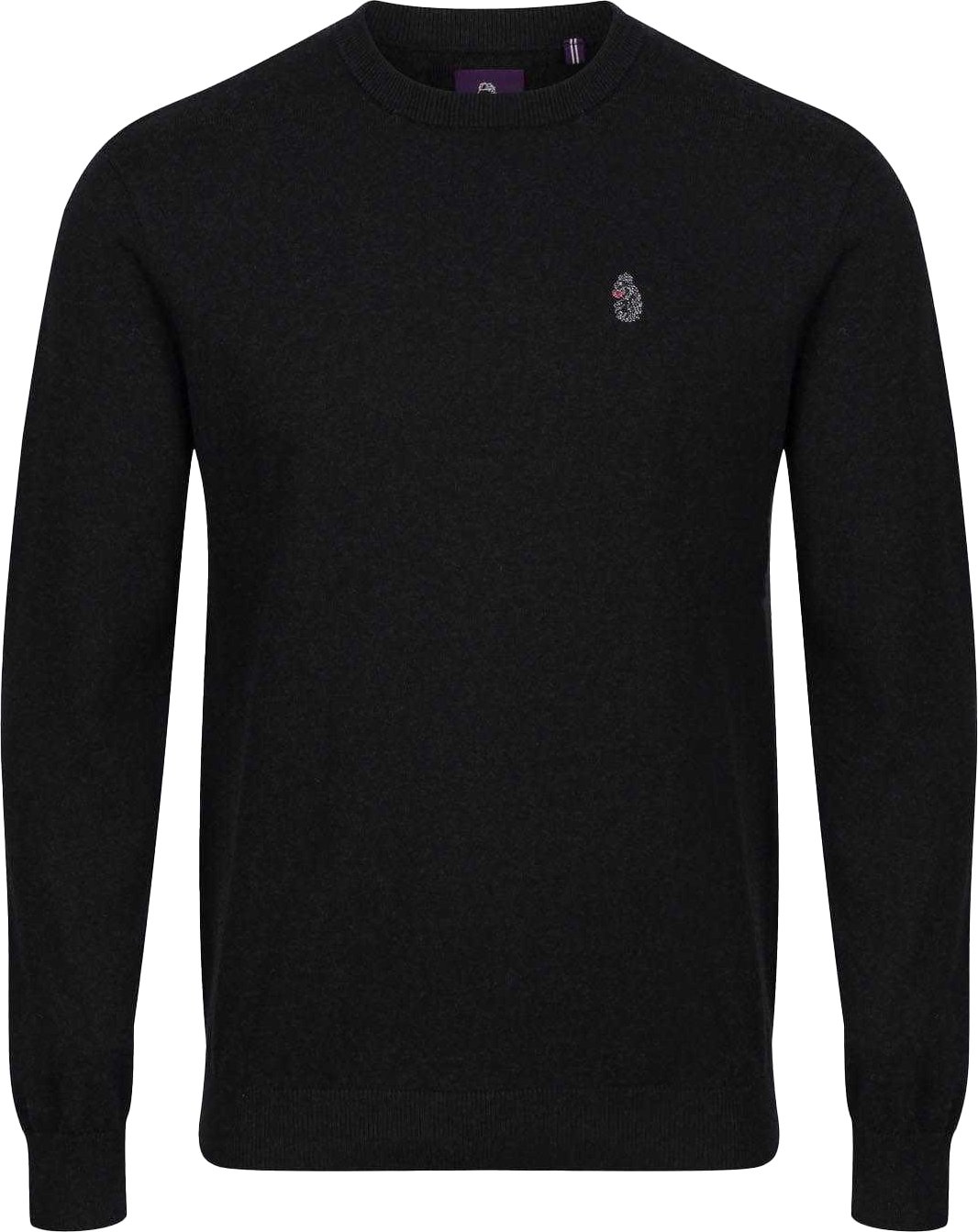 Luke 1977 - "Radon" Pullover Rundhalsausschnitt für Herren (Schwarz)