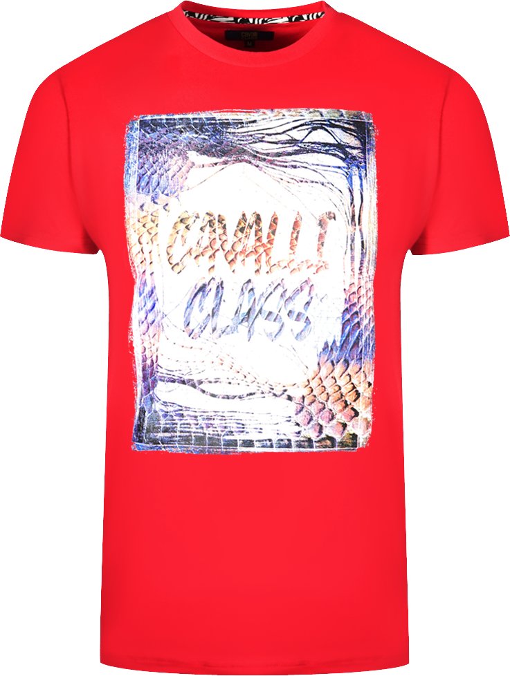 Cavalli Class Box-Logo Rot T-Shirt