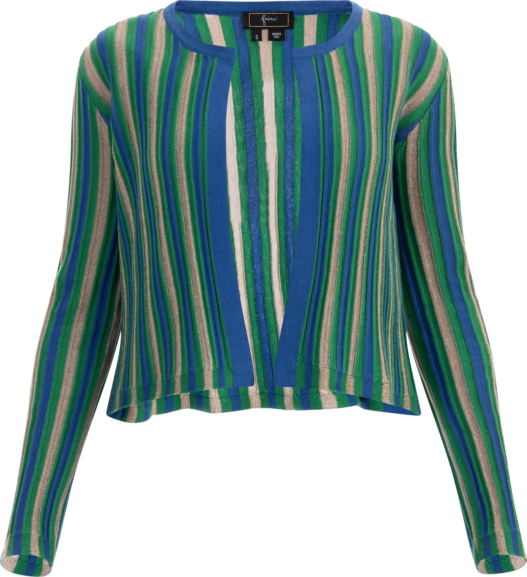 Faina Strickjacke Damen Blau Mehrfarbig