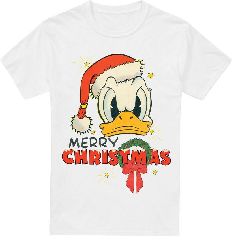 Disney - "Merry Christmas" T-Shirt für Herren (Weiß)