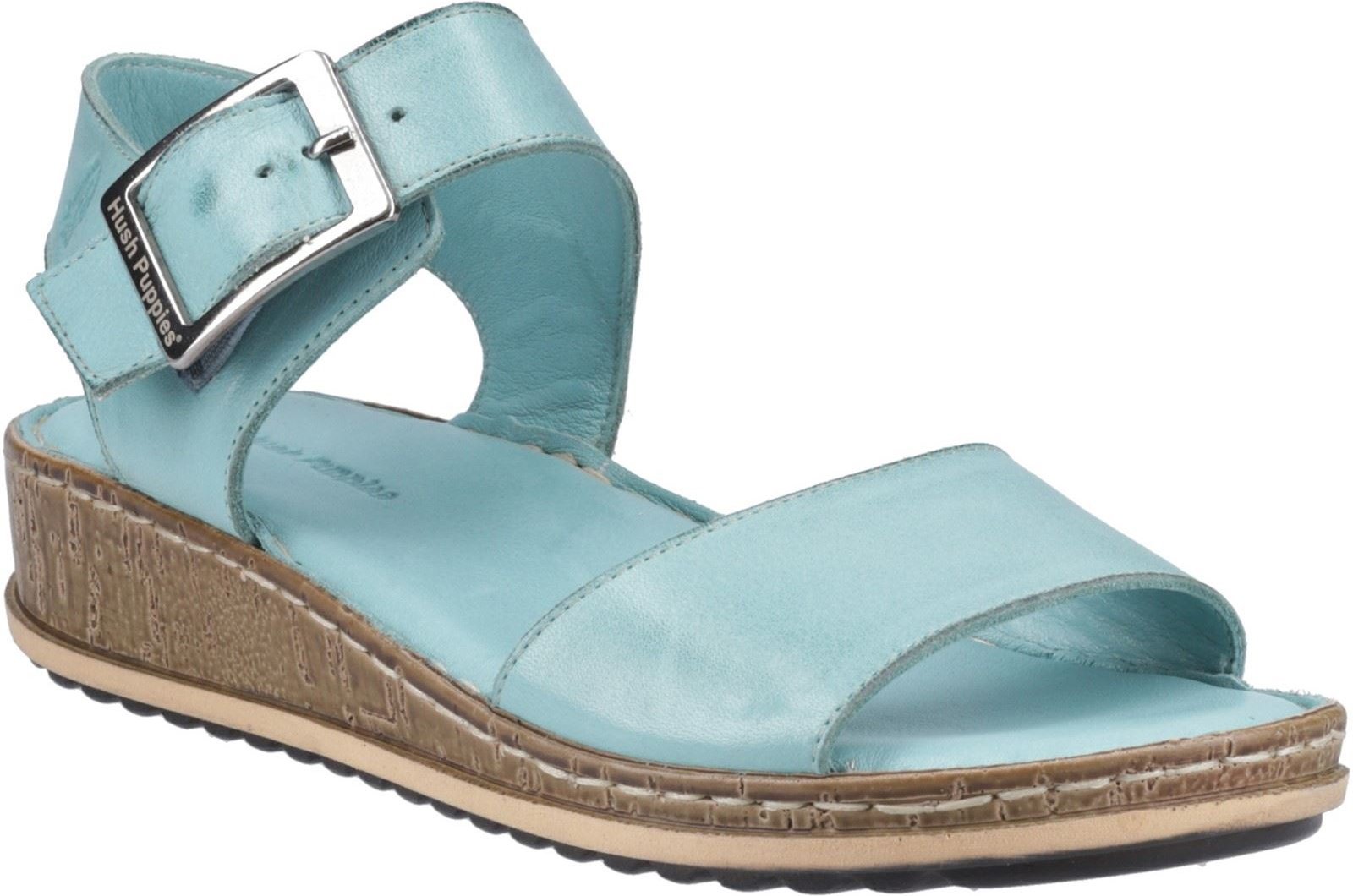 Hush Puppies Ellie Leder Damen Aqua Sandalen