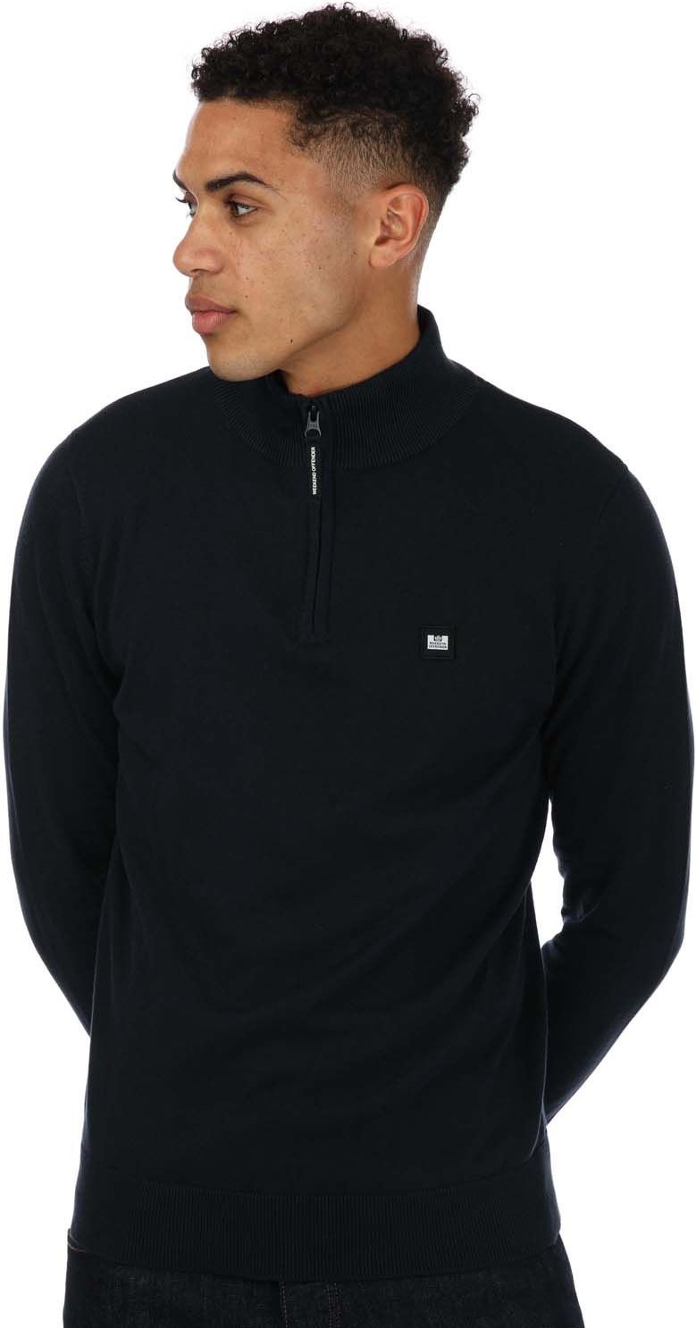 Pull Vandium 1/4 Zippé Weekend Offender Pour Homme en Bleu Marine