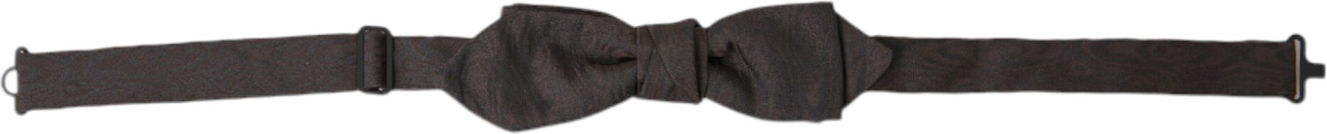 Vorgebundene Fliegenkrawatte aus braunem Seide