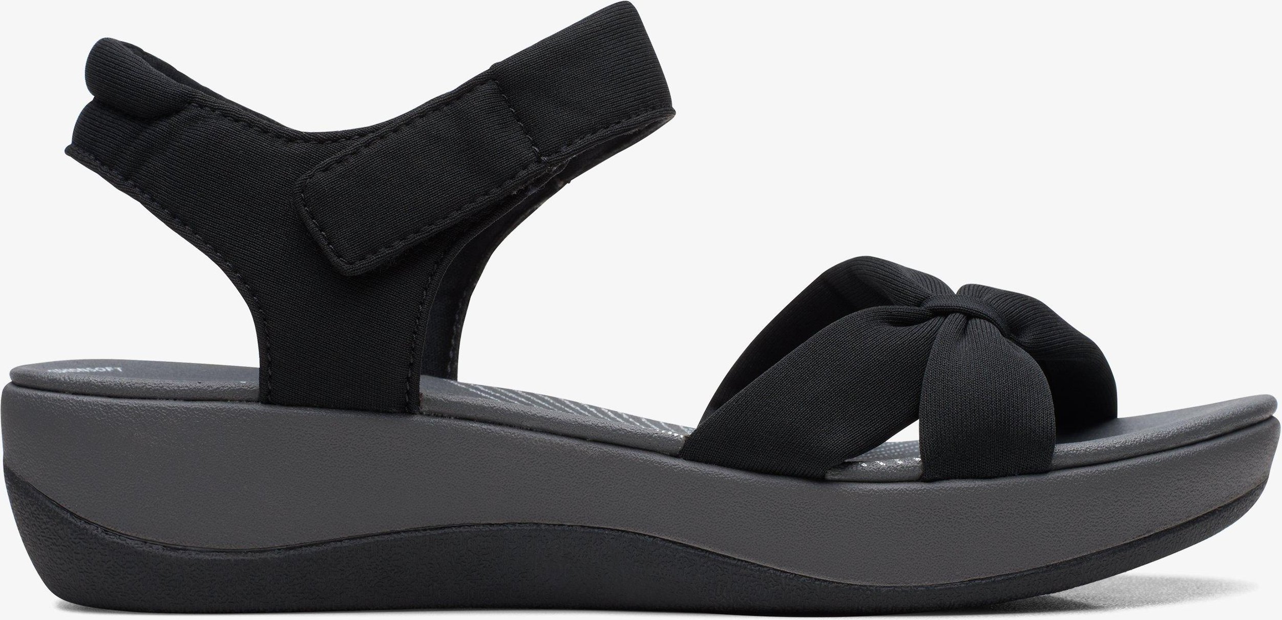 Arla Shore Schwarze Textil-Sandalen