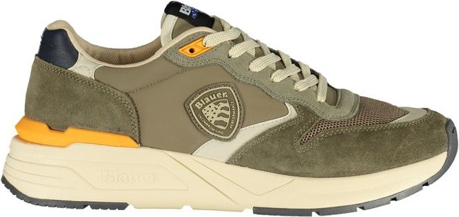 Blauer grüner Polyester Herren Sneaker