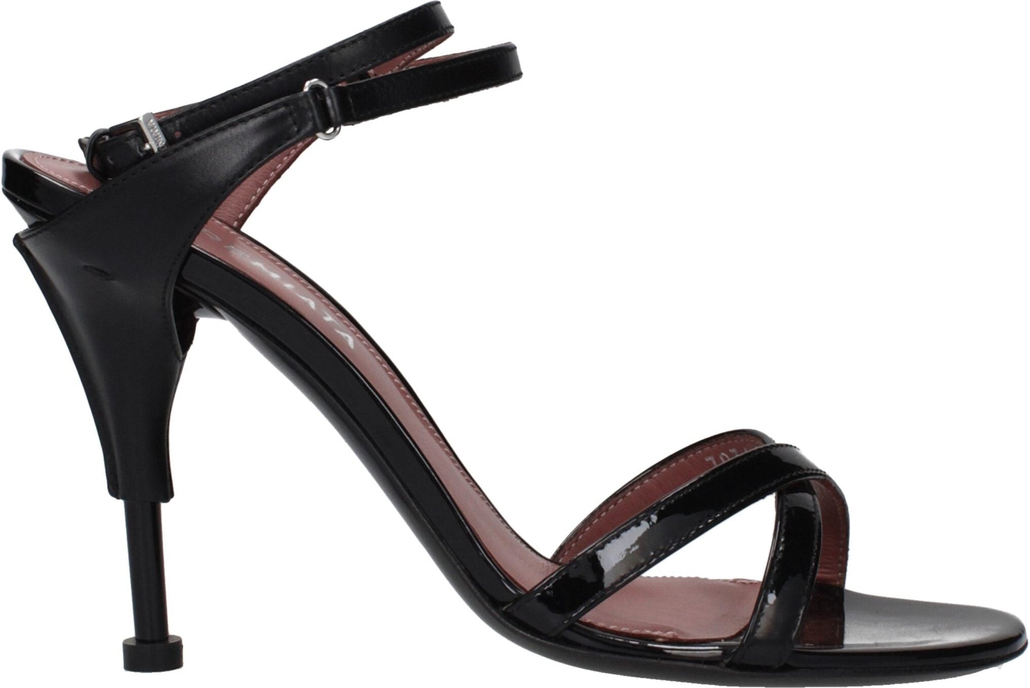 Premiata Schwarze Leder Stiletto-Absatzsandalen