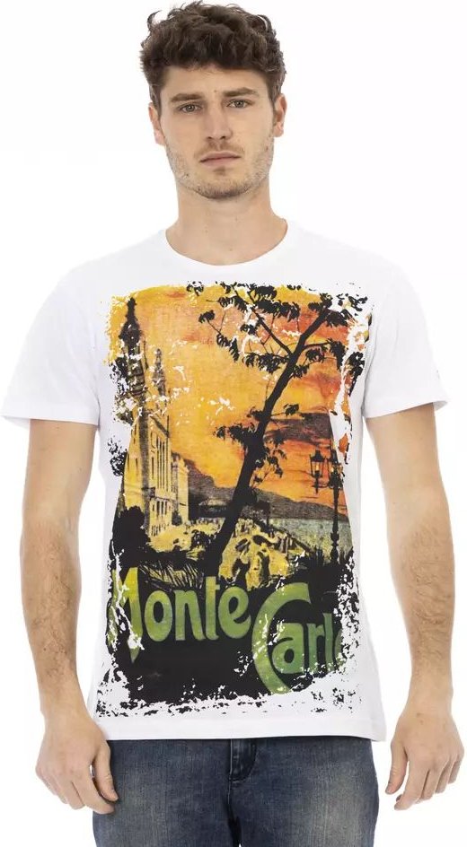 Montecarlo Grafik T-Shirt mit kurzem Arm und Rundhalsausschnitt