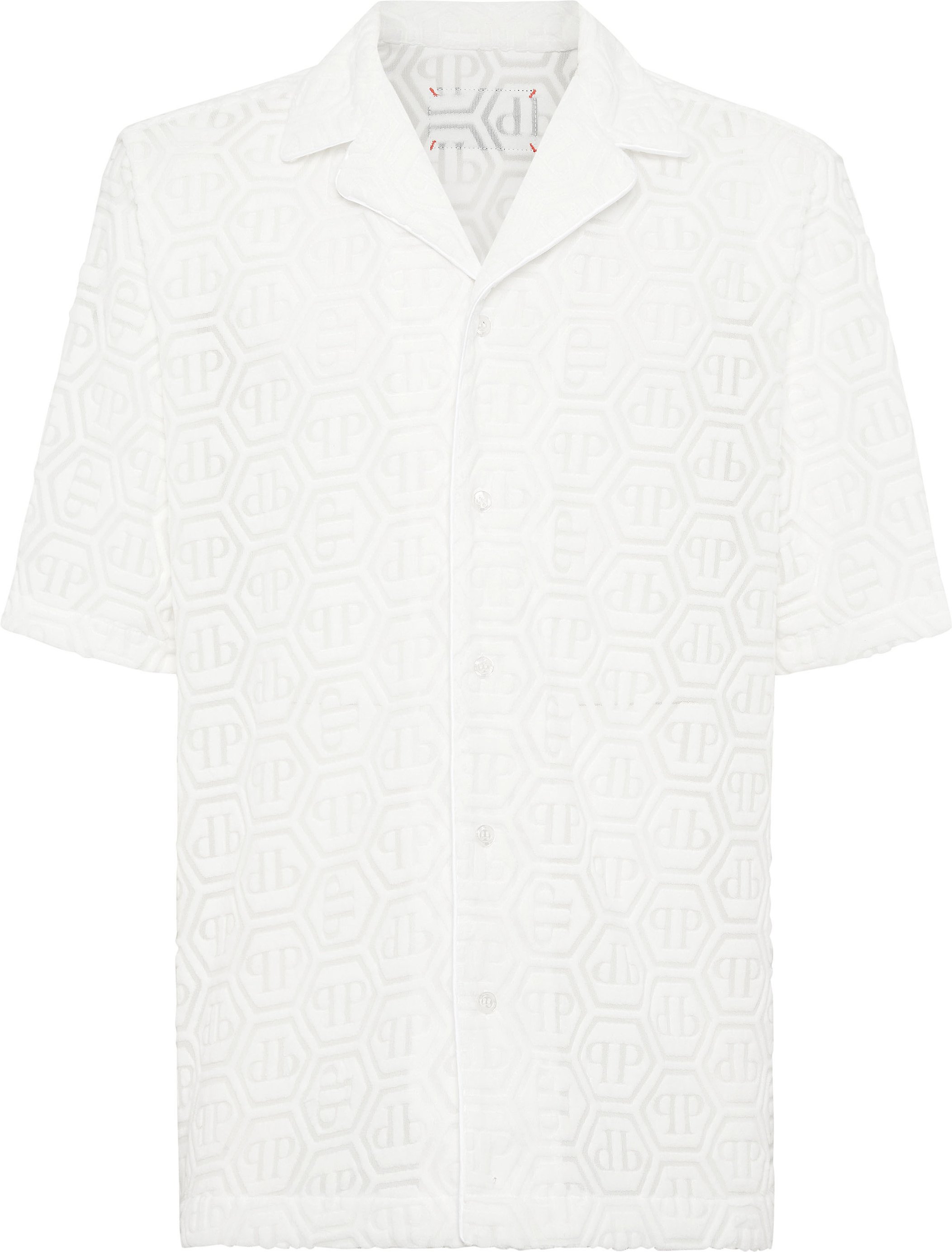 Shirt Ss Bowling Fit Jacquard Monogram