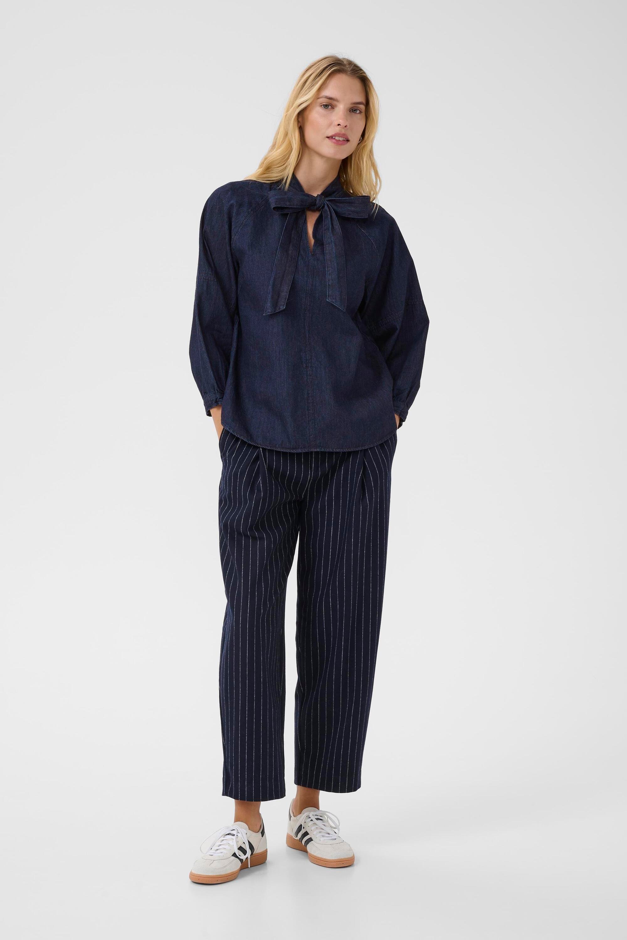 Langarm - Hemd SassiPW Straight fit blue