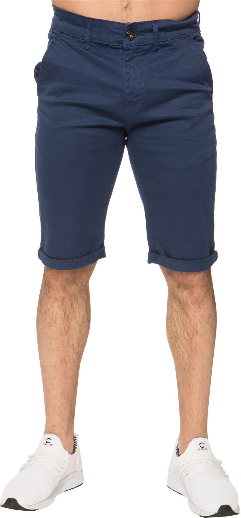 Enzo | Herren Slim Fit Stretch Chino Shorts - Blau