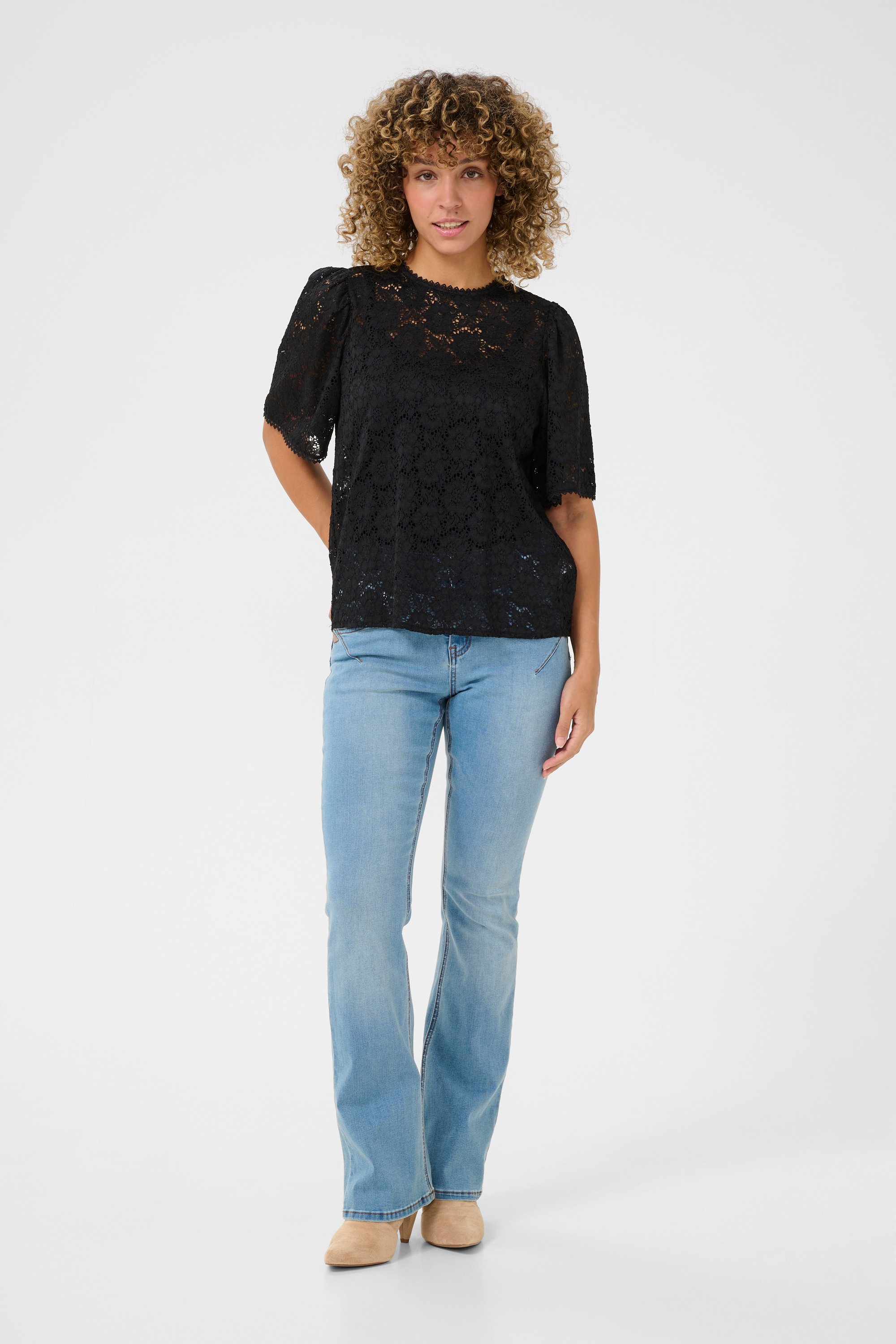 T-Shirt Reguläre Passform Tiefschwarz black