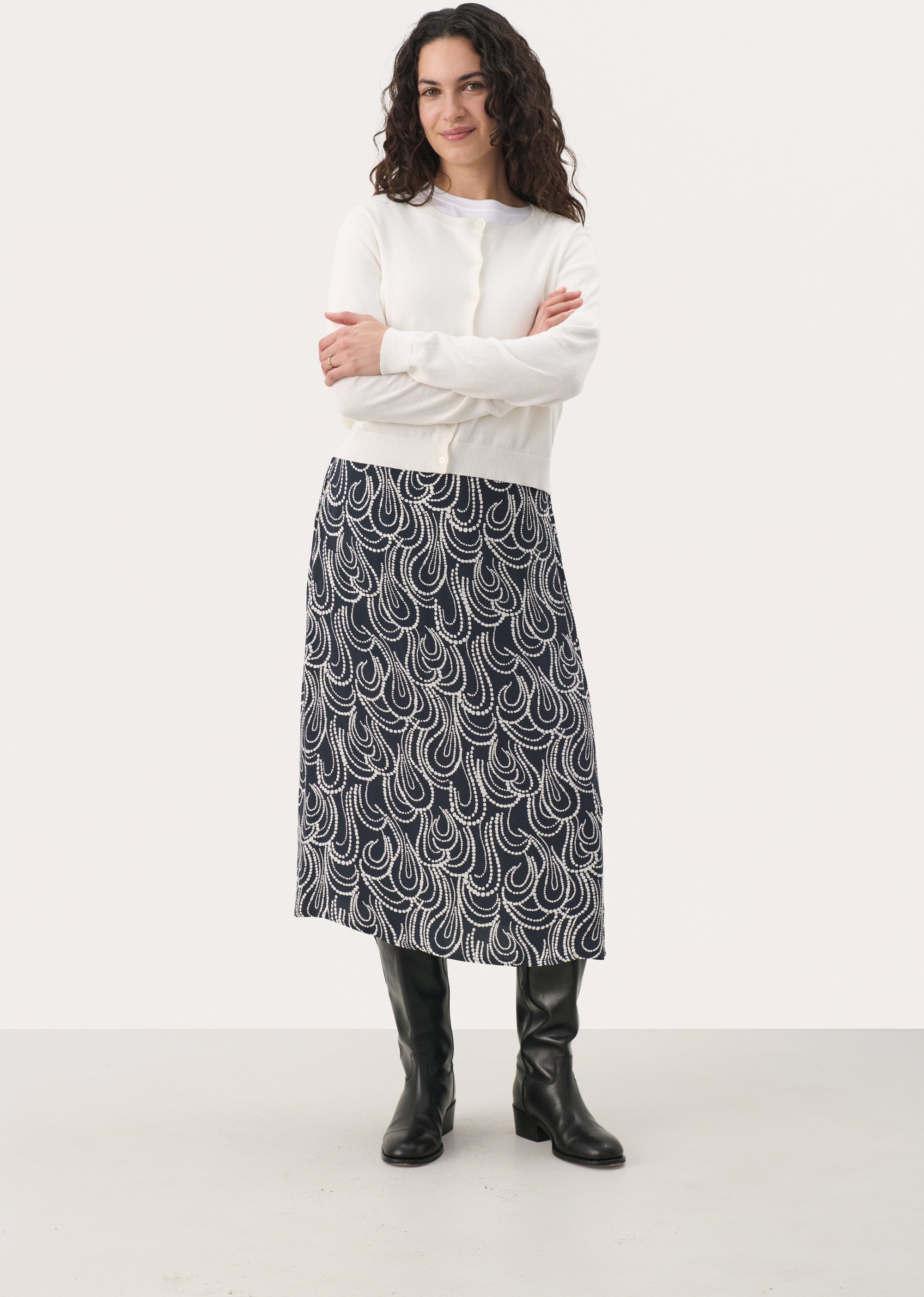 Strickjacke Classic fit white