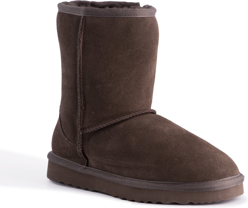 Aus Wooli "Cronulla" Australien Mid Calf Schaffell Stiefel, Schokolade