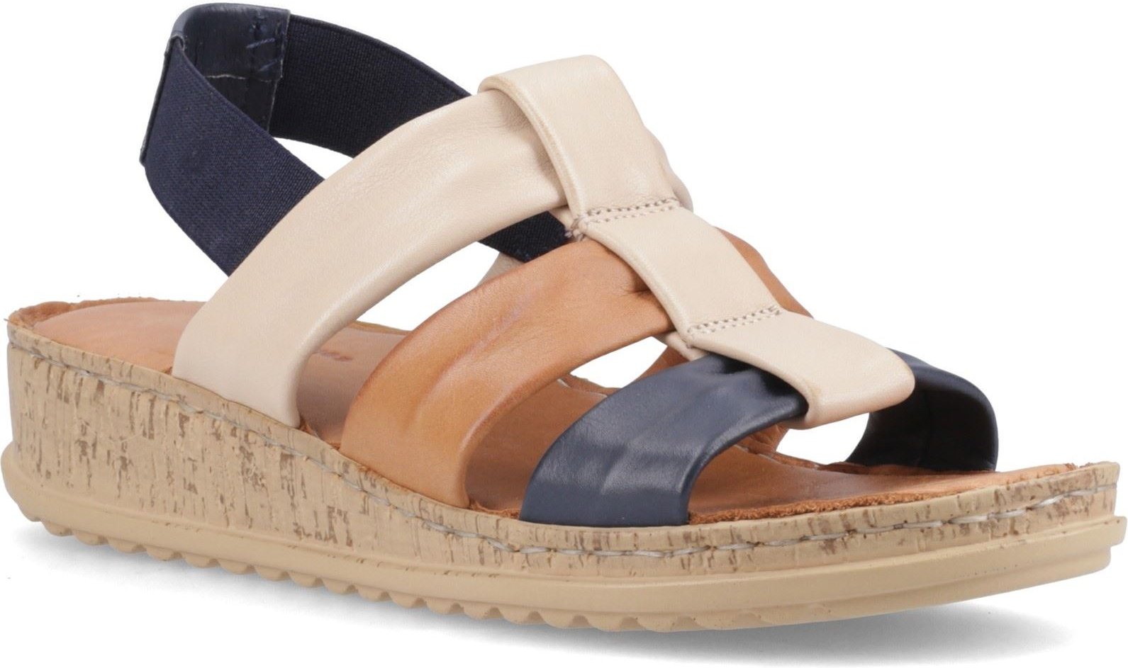 Hush Puppies Eden Gladiator Leder Damen Sandalen Navy Mix
