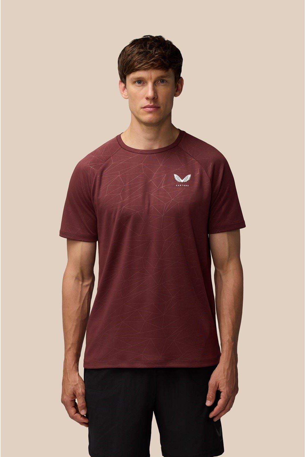 Castore Adapt Trainings-T-Shirt Polyester Herren Lila Activewear T-Shirts