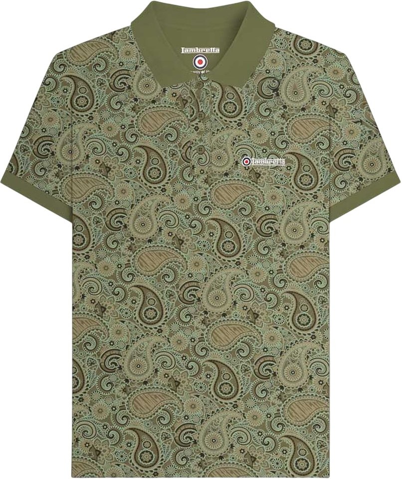 Lambretta - "SS25" Poloshirt Mit Markenzeichen für Herren (Khakigrün)