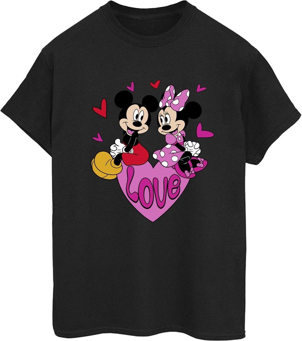 Disney - "Love Heart" T-Shirt für Damen (Schwarz)